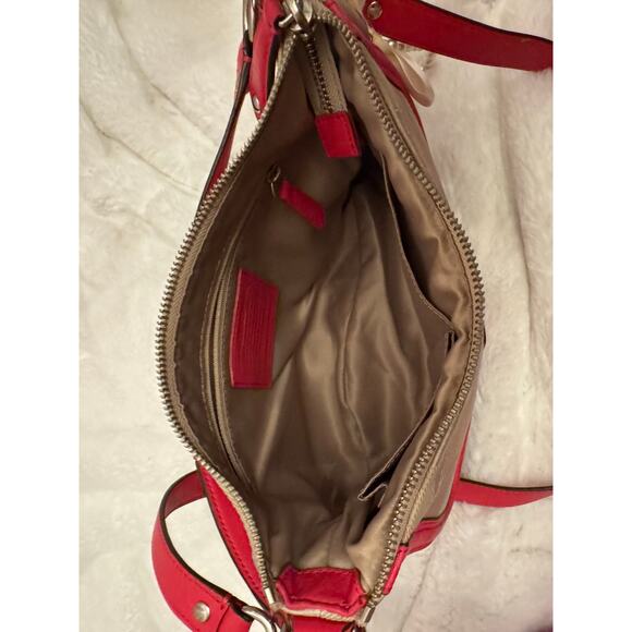 Coach F28902 Signature Stripe Hot pink Buckle Shoulder Bag - Picture 7 of 14